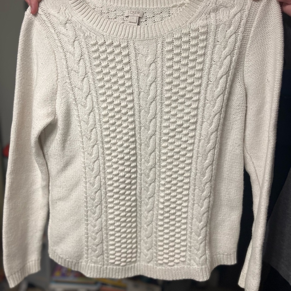 Cable Knit Sweater - Cream